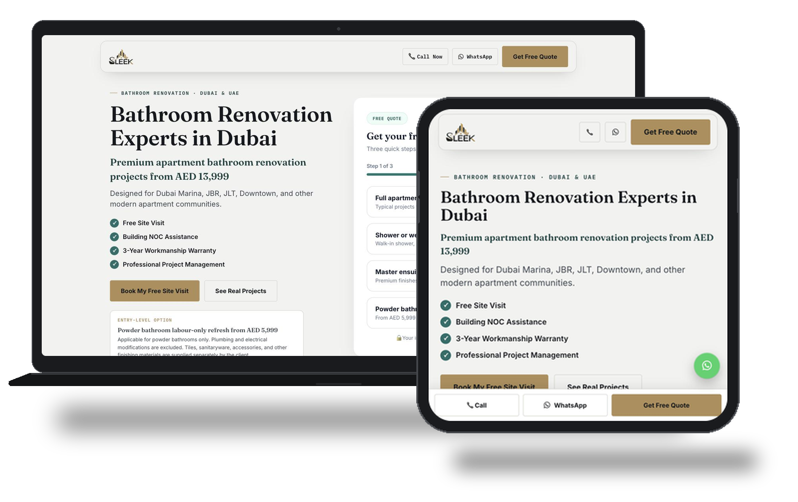 Sleek Renovate Dubai project preview